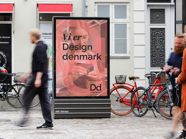 Design denmark kampagne mockup outdoor